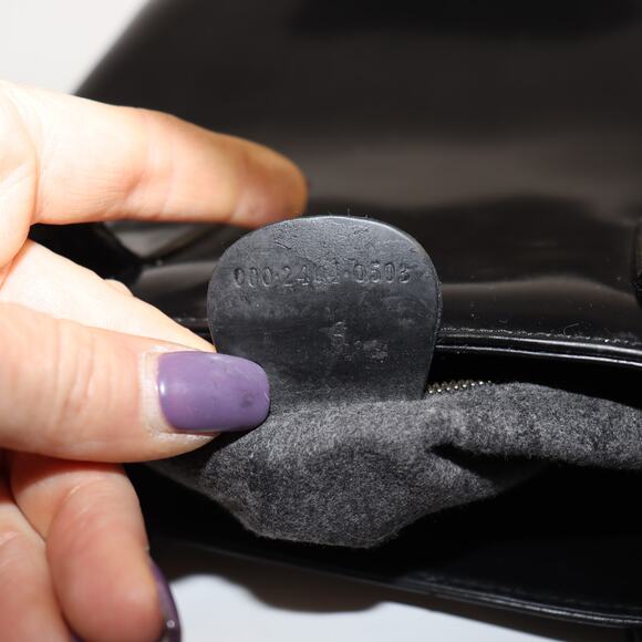 Vintage Gucci Black Patent Leather Structured Tote - Picture 11 of 11